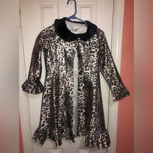 Girls Rare Editions Animal Print Jacket Size 10